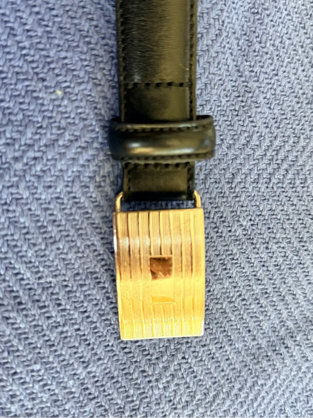 Ralph Lauren Classic Black Leather Men's  Belt with Silver Buckle sz 36